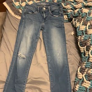 Light blue skinny jeans (jeggings)